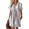 image:imageWIHOLL Summer Dresses for Women Casual Tshirt Dress Midi Dresses Fashion Beach Vacation Clothes5white Tie Dye