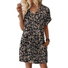 image:imageWIHOLL Summer Dresses for Women Casual Tshirt Dress Midi Dresses Fashion Beach Vacation ClothesBlack Floral Print