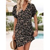 image:imageWIHOLL Summer Dresses for Women Casual Tshirt Dress Midi Dresses Fashion Beach Vacation ClothesBlack Floral Print
