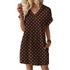 image:imageWIHOLL Summer Dresses for Women Casual Tshirt Dress Midi Dresses Fashion Beach Vacation ClothesBrown Polka Dots
