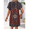 image:imageWIHOLL Summer Dresses for Women Casual Tshirt Dress Midi Dresses Fashion Beach Vacation ClothesCrimson Ethnic