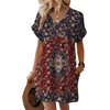 image:imageWIHOLL Summer Dresses for Women Casual Tshirt Dress Midi Dresses Fashion Beach Vacation ClothesCrimson Ethnic