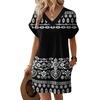 image:imageWIHOLL Summer Dresses for Women Casual Tshirt Dress Midi Dresses Fashion Beach Vacation ClothesFloral Black Stripes