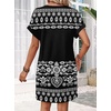 image:imageWIHOLL Summer Dresses for Women Casual Tshirt Dress Midi Dresses Fashion Beach Vacation ClothesFloral Black Stripes