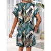 image:imageWIHOLL Summer Dresses for Women Casual Tshirt Dress Midi Dresses Fashion Beach Vacation ClothesFloral Palm Leaf
