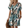 image:imageWIHOLL Summer Dresses for Women Casual Tshirt Dress Midi Dresses Fashion Beach Vacation ClothesFloral Palm Leaf