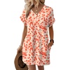 image:imageWIHOLL Summer Dresses for Women Casual Tshirt Dress Midi Dresses Fashion Beach Vacation ClothesFloral Pink