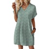 image:imageWIHOLL Summer Dresses for Women Casual Tshirt Dress Midi Dresses Fashion Beach Vacation ClothesGreen Floral