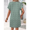 image:imageWIHOLL Summer Dresses for Women Casual Tshirt Dress Midi Dresses Fashion Beach Vacation ClothesGreen Floral