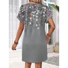 image:imageWIHOLL Summer Dresses for Women Casual Tshirt Dress Midi Dresses Fashion Beach Vacation ClothesGrey Floral