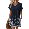 image:imageWIHOLL Summer Dresses for Women Casual Tshirt Dress Midi Dresses Fashion Beach Vacation ClothesNavy Floral