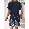image:imageWIHOLL Summer Dresses for Women Casual Tshirt Dress Midi Dresses Fashion Beach Vacation ClothesNavy Floral
