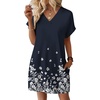 image:imageWIHOLL Summer Dresses for Women Casual Tshirt Dress Midi Dresses Fashion Beach Vacation ClothesNavy Floral