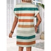 image:imageWIHOLL Summer Dresses for Women Casual Tshirt Dress Midi Dresses Fashion Beach Vacation ClothesOrange Stripe
