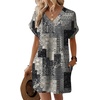 image:imageWIHOLL Summer Dresses for Women Casual Tshirt Dress Midi Dresses Fashion Beach Vacation ClothesPixel Patchwork