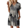 image:imageWIHOLL Summer Dresses for Women Casual Tshirt Dress Midi Dresses Fashion Beach Vacation ClothesPixel Patchwork