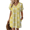 image:imageWIHOLL Summer Dresses for Women Casual Tshirt Dress Midi Dresses Fashion Beach Vacation ClothesYellow Ethnic