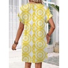 image:imageWIHOLL Summer Dresses for Women Casual Tshirt Dress Midi Dresses Fashion Beach Vacation ClothesYellow Ethnic