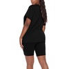 image:imageWIHOLL Two Piece Outfits for Women Short Sleeve V Neck Biker Shorts Set 20261black