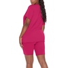 image:imageWIHOLL Two Piece Outfits for Women Short Sleeve V Neck Biker Shorts Set 20261rose Red