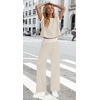 image:imageWIHOLL Two Piece Sets for Women Summer Spring Outfits Travel Cruise Resort Wear 2026 Beach Vacation Palazzo Pants SetBeige