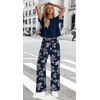 image:imageWIHOLL Two Piece Sets for Women Summer Spring Outfits Travel Cruise Resort Wear 2026 Beach Vacation Palazzo Pants SetBlue Floral