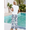 image:imageWIHOLL Two Piece Sets for Women Summer Spring Outfits Travel Cruise Resort Wear 2026 Beach Vacation Palazzo Pants SetBoho Blue