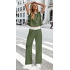 image:imageWIHOLL Two Piece Sets for Women Summer Spring Outfits Travel Cruise Resort Wear 2026 Beach Vacation Palazzo Pants SetGreen