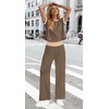 image:imageWIHOLL Two Piece Sets for Women Summer Spring Outfits Travel Cruise Resort Wear 2026 Beach Vacation Palazzo Pants SetKhaki
