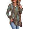 image:imageWIHOLL Western Shirts for Women Long Sleeve Tunic Tops Boho Fall Fashion Cowgirl Outfits Country Concert Vacation Ethnic Print L