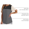 image:imageWIHOLL Womens Fashion 2026 Color Block Shirts Short Sleeve Knitted Summer Fall Tops Casual TrendyGray Black