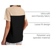 image:imageWIHOLL Womens Fashion 2026 Color Block Shirts Short Sleeve Knitted Summer Fall Tops Casual TrendyUmber Black
