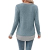 image:imageWIHOLL Womens Long Sleeve Shirts Lightweight Sweaters Tunic Tops Fall Outfits 2026 Color Block Fashion ClothingBlue