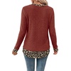 image:imageWIHOLL Womens Long Sleeve Shirts Lightweight Sweaters Tunic Tops Fall Outfits 2026 Color Block Fashion ClothingCaramel