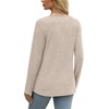 image:imageWIHOLL Womens Long Sleeve Tops V Neck Lace Trim Dressy Casual Fall Outfits SweatersBeige