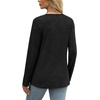 image:imageWIHOLL Womens Long Sleeve Tops V Neck Lace Trim Dressy Casual Fall Outfits SweatersBlack