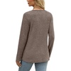 image:imageWIHOLL Womens Long Sleeve Tops V Neck Lace Trim Dressy Casual Fall Outfits SweatersCoffeewhite
