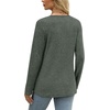 image:imageWIHOLL Womens Long Sleeve Tops V Neck Lace Trim Dressy Casual Fall Outfits SweatersDarkgreen