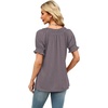 image:imageWIHOLL Womens Short Sleeve Square Neck Summer Tops Dressy Casual Blouses Trendy Clothes 2026Mocha Grey Purple