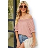 image:imageWIHOLL Womens Short Sleeve Square Neck Summer Tops Dressy Casual Blouses Trendy Clothes 2026Polka Dot