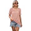 image:imageWIHOLL Womens Short Sleeve Square Neck Summer Tops Dressy Casual Blouses Trendy Clothes 2026Polka Dot