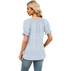 image:imageWIHOLL Womens Short Sleeve Square Neck Summer Tops Dressy Casual Blouses Trendy Clothes 2026White Blue Stripes
