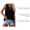 image:imageWIHOLL Womens Sleeveless Summer Crewneck Loose Fit Tank TopsBlack
