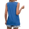 image:imageWIHOLL Womens Sleeveless Summer Crewneck Loose Fit Tank TopsBlue