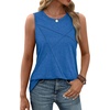 image:imageWIHOLL Womens Sleeveless Summer Crewneck Loose Fit Tank TopsBlue