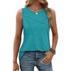 image:imageWIHOLL Womens Sleeveless Summer Crewneck Loose Fit Tank TopsBlue Green