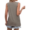 image:imageWIHOLL Womens Sleeveless Summer Crewneck Loose Fit Tank TopsCoffee Grey