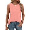 image:imageWIHOLL Womens Sleeveless Summer Crewneck Loose Fit Tank TopsCoral Pink