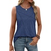 image:imageWIHOLL Womens Sleeveless Summer Crewneck Loose Fit Tank TopsDark Navy