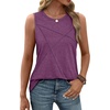 image:imageWIHOLL Womens Sleeveless Summer Crewneck Loose Fit Tank TopsDark Purple